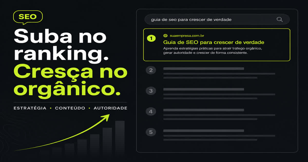 SEO: suba no ranking, cresça no orgânico
